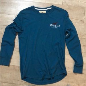 Cyan long sleeve Hollister tee